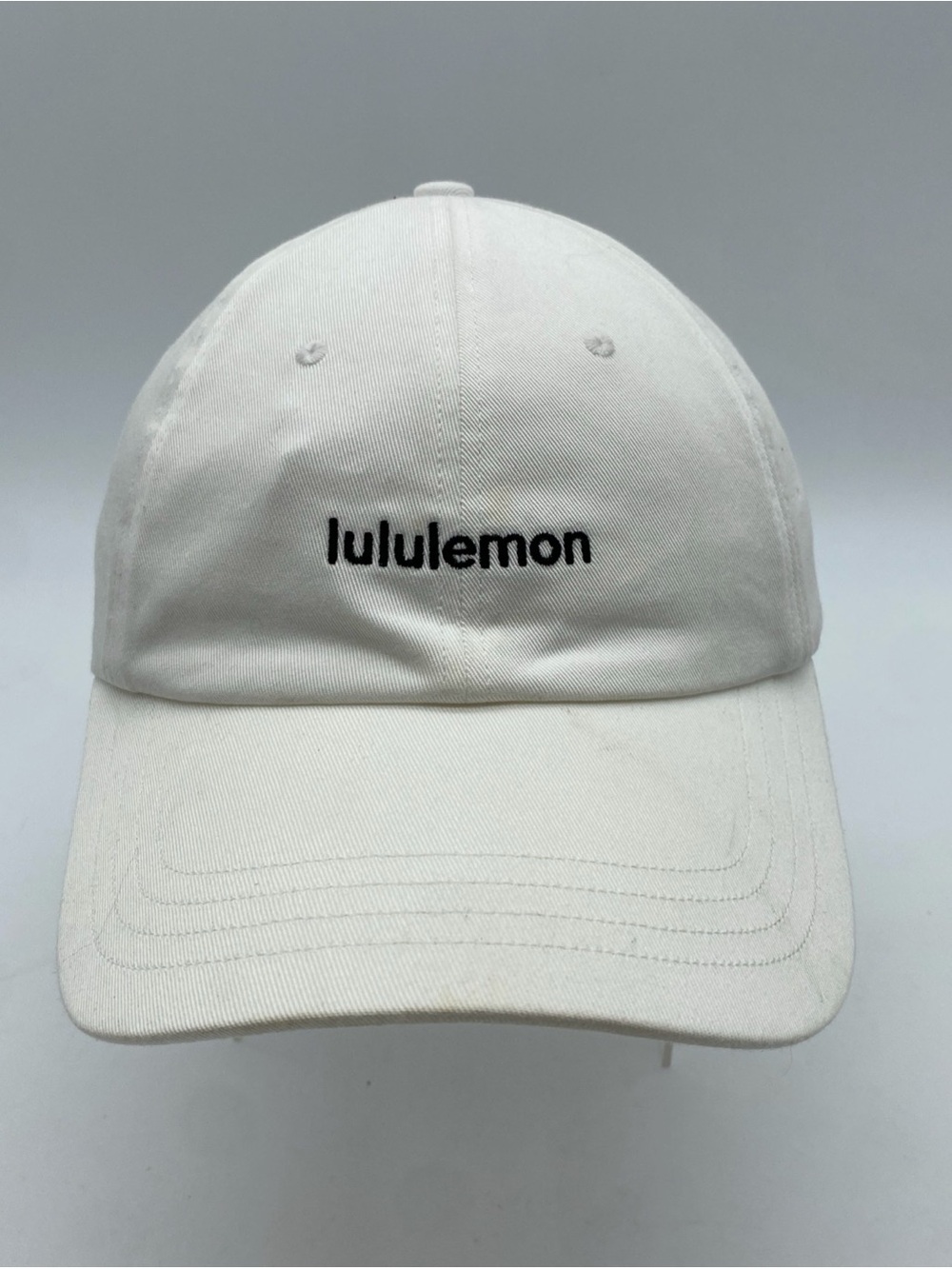 lululemon Classic Ball Cap Hat Wordmark White Size S/M Adjustable Embroidered